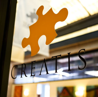 Creatis Logo on Interior Door Creatis Logo on Interior Door
